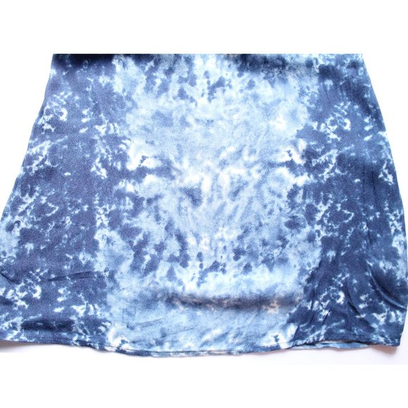 Reformation Seville Tie-Dyed Georgette Mini Dress / Size XS / Blue White - Picture 8 of 9